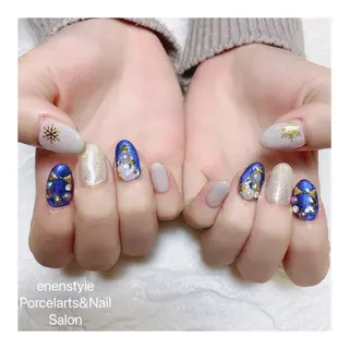 ミディアム ネイル 🐾enen style 🐾のネイルデザイン