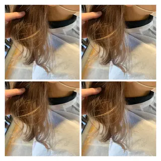 セミロング カラー レイヤーカット×髪質 改善💎HARUKAのヘアスタイル