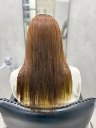 ロング カラー 梅雨対策すぐ巻ける ☔️縮毛矯正勝倉　麗のヘアスタイル