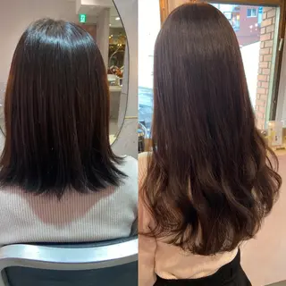 ロング カラー 新宿/韓国ヘア 中明度カラー/かやのヘアスタイル