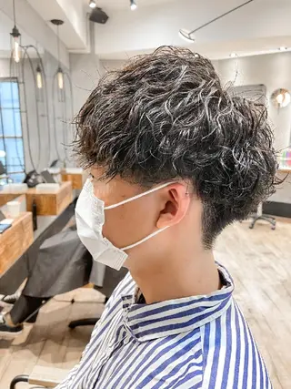 ショート メンズ パーマ メンズ特化 TAKE高崎のヘアスタイル