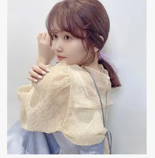セミロング カラー ヘアアレンジ Amelie yunのヘアスタイル