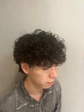 ミディアム パーマ メンズ 山下和輝/fifth メンズパーマのヘアスタイル