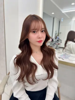 ロング カラー 🍑韓国風レイヤー 🍑莉子のヘアスタイル