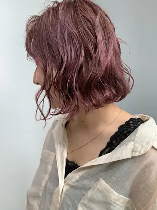 カラー ボブ/パーマ 村中　仁人のヘアスタイル