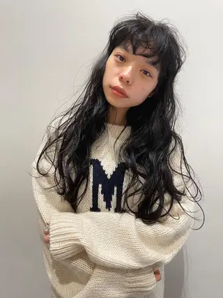 ロング カラー 狩野 羅夢のヘアスタイル