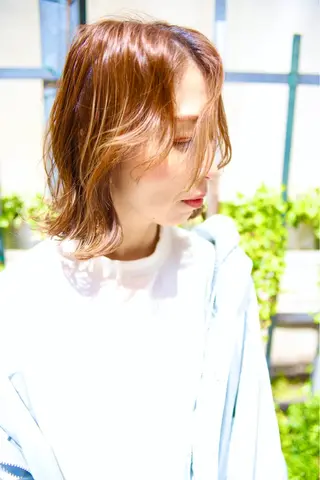 ミディアム 髪質改善酸性縮毛矯正 酸性ストレート◎鈴木のヘアスタイル