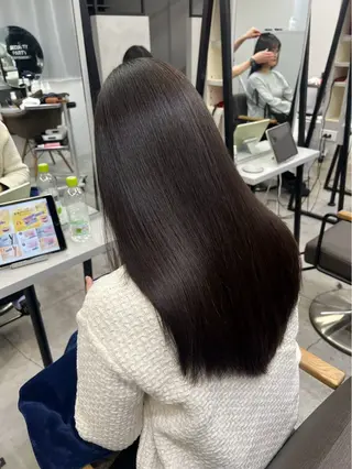 ロング パーマ 🍒モテ暖色カラー × うる艶✧ ゆなのヘアスタイル