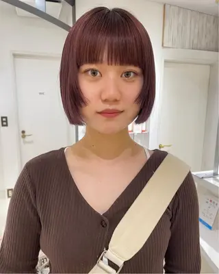 ショート カラー 暖色カラー/ピンク カラー/saraのヘアスタイル