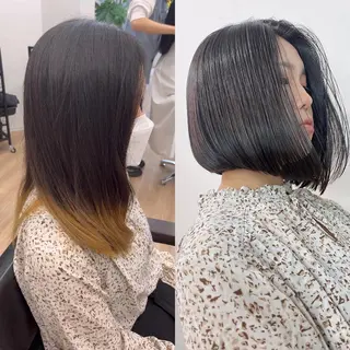 ミディアム カラー 渋谷レイヤーカット❌ 縮毛矯正専門/武田涼のヘアスタイル