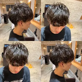 カラー パーマ メンズ レイヤー×艶髪特化 マネージャー安藤光司のヘアスタイル