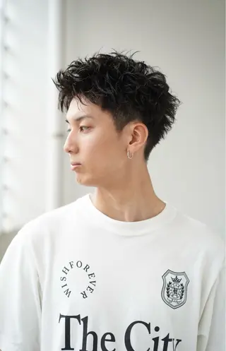 ショート パーマ メンズ りゅう せいのヘアスタイル