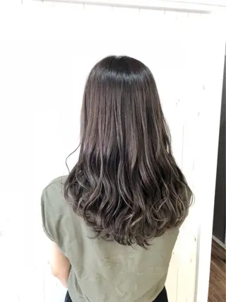 ロング カラー ヘアアレンジ M字・前髪割れ 改善メンズ特化/栢沼のヘアスタイル
