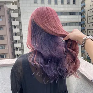 ロング カラー エフェクトブリーチ 🌟前澤啓太朗のヘアスタイル