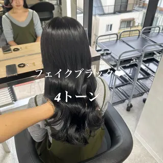 ロング カラー NAMI🤎ブラウン &ミルクティー🤍のヘアスタイル
