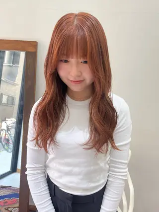 ロング カラー ヘアアレンジ ena/ブリーチなし 透明感・レイヤー🎀のヘアスタイル