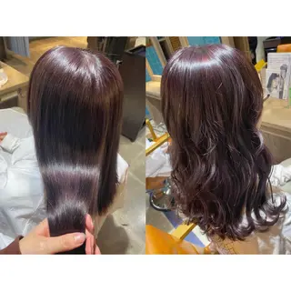 カラー 🩵盛れる顔周り/ 艶カラーemi🩵のヘアスタイル