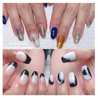 ミディアム ネイル 🐾enen style 🐾のネイルデザイン