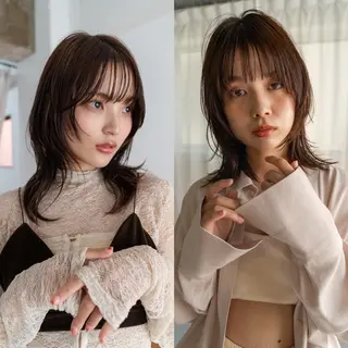 ミディアム カラー green表参道 /レイヤーカットのヘアスタイル
