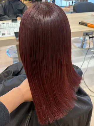 ミディアム カラー 岡多 麗奈のヘアスタイル