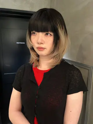 セミロング カラー デザイン/アレンジ ❤︎イシイレイのヘアスタイル