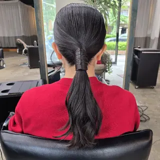 セミロング ヘアアレンジ 本日◎ ハヤシ マユ ✂ 府中美容室のヘアスタイル