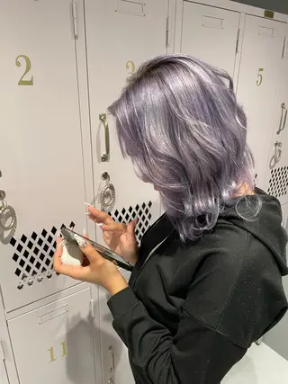 ミディアム カラー 新宿ブリーチ カラー美容師YUGOのヘアスタイル