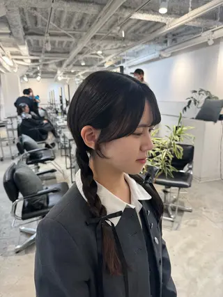 セミロング 新宿/顔周りカット +レイヤー=しずく♩のヘアスタイル