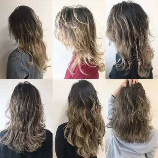 セミロング カラー パーマ ヘアアレンジ メンズ キッズ ネイル マツエク・マツパ Lien 深井店のヘアスタイル