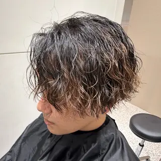 ミディアム メンズ 新宿メンズカット/ パーマ/岩田進一のヘアスタイル