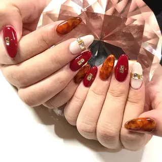 ネイル 渋谷／チップ長さ出し 👑アプレgel-xのネイルデザイン