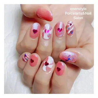 ミディアム ネイル 🐾enen style 🐾のネイルデザイン