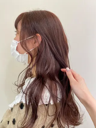 ロング カラー 銀座メンズ専門🖤 叶奈々のヘアスタイル