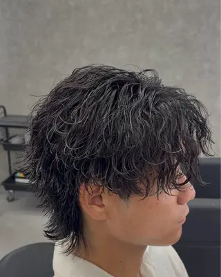 ミディアム パーマ ヘアアレンジ メンズ 【札幌メンズ特化】 🔥RIKU🔥のヘアスタイル
