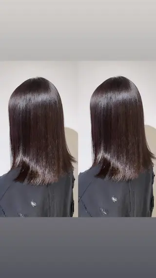 ミディアム カラー 山内 愛可のヘアスタイル