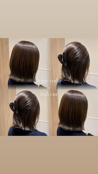 ショート カラー ななほ⌇レイヤー カット⌇透明感カラーのヘアスタイル