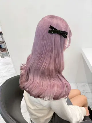 ロング カラー ハイトーンカラー💞 くるみ🎀のヘアスタイル
