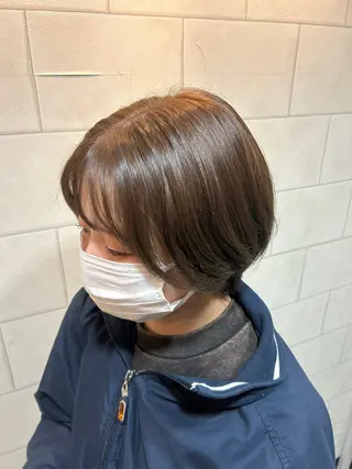 ショート カラー 韓国風透明感カラー✨ 播磨茉侑のヘアスタイル