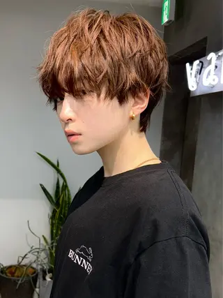 カラー パーマ メンズ 渋谷  中性ヘア あかりのヘアスタイル