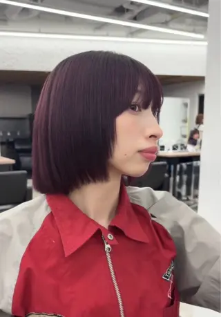 ミディアム カラー 🫧寒色カラー/透明 感ブラック/Risaのヘアスタイル