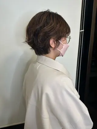 ショート パーマ ブリーチカラー🫧 森　凪沙のヘアスタイル