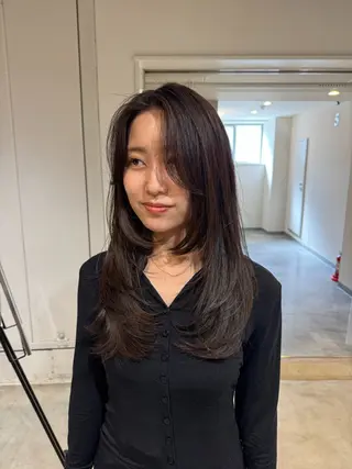 セミロング 100%可愛い顔周り 💓レイヤー/しずくのヘアスタイル