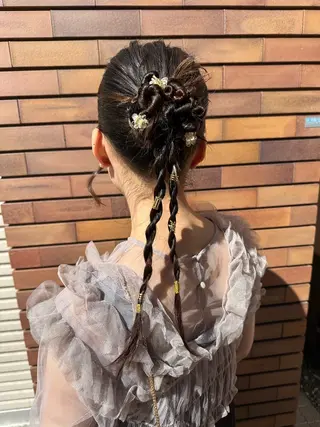 セミロング ヘアアレンジ レイヤー/ナチュラル 💐nao.のヘアスタイル