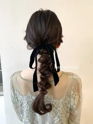 ロング ヘアアレンジ ✨透明感ケアカラー✨ 長野ゆきなのヘアスタイル
