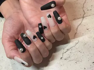 ネイル 韓国/ワンホン/長さ 出しつけ放題🎀のネイルデザイン