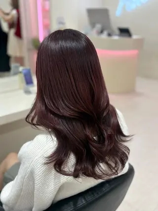 セミロング カラー ヘアアレンジ 💟RINNA 艶カラー💟のヘアスタイル