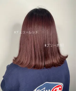 セミロング カラー 袴田 伊代のヘアスタイル