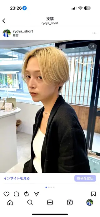 ショート 骨格診断で絶対可愛い ✨丸みショート✨凌弥のヘアスタイル