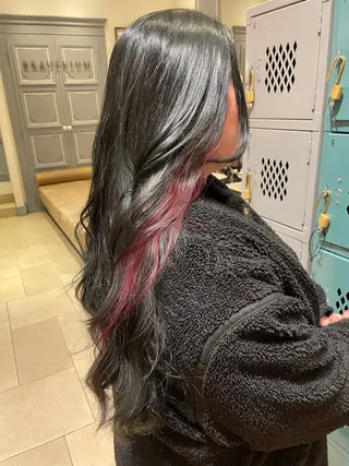ロング カラー カットモデル ヨネダのヘアスタイル