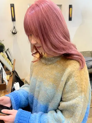 カラー 東茉央/ブリーチ /パーマ🧸銀座のヘアスタイル